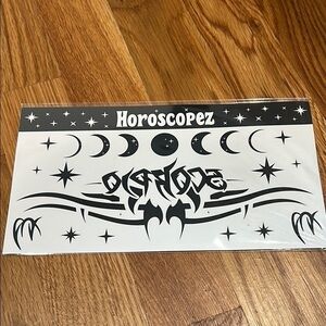 Horoscopez Scorpio Black zodiac celestial tattoo set new dolls kill